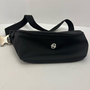 Boss Black Belt Bag with Silver Accents